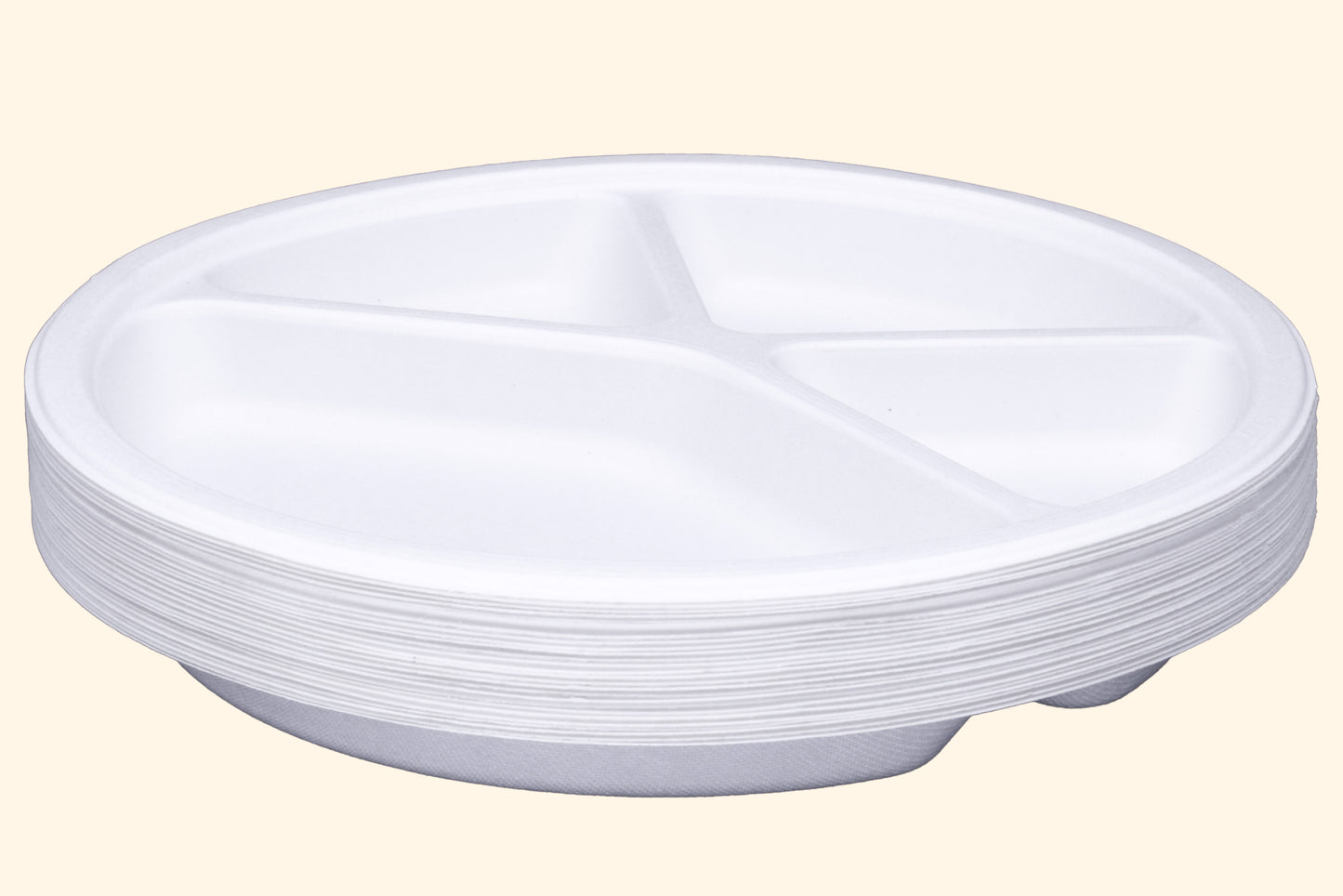 12-Inch-4-Compartment-Round-Plates-Compostable-Sugarcane-Bagasse-Plate