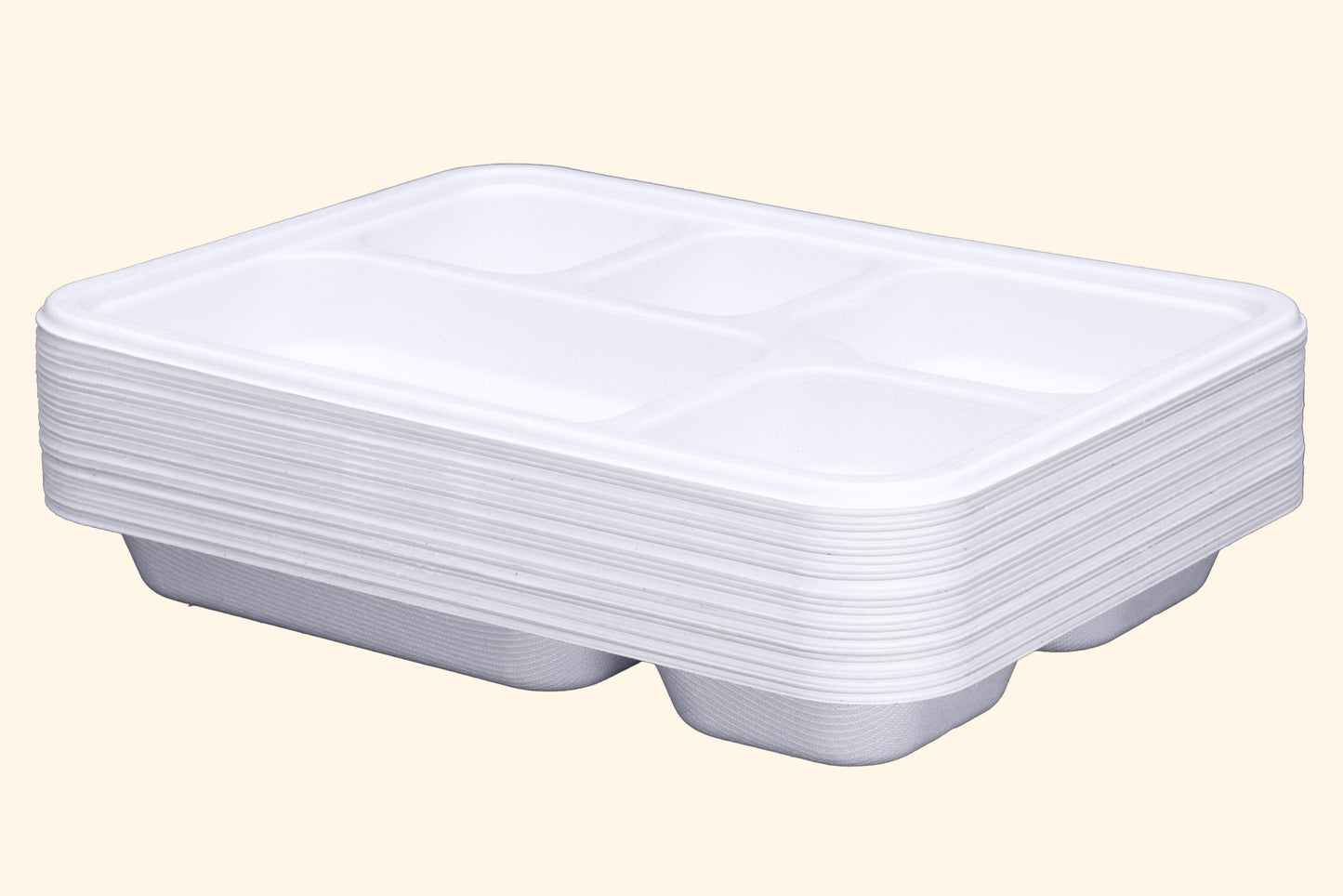 5-Compartment-Meal-Trays-Compostable-Sugarcane-Bagasse-Tray-Plate
