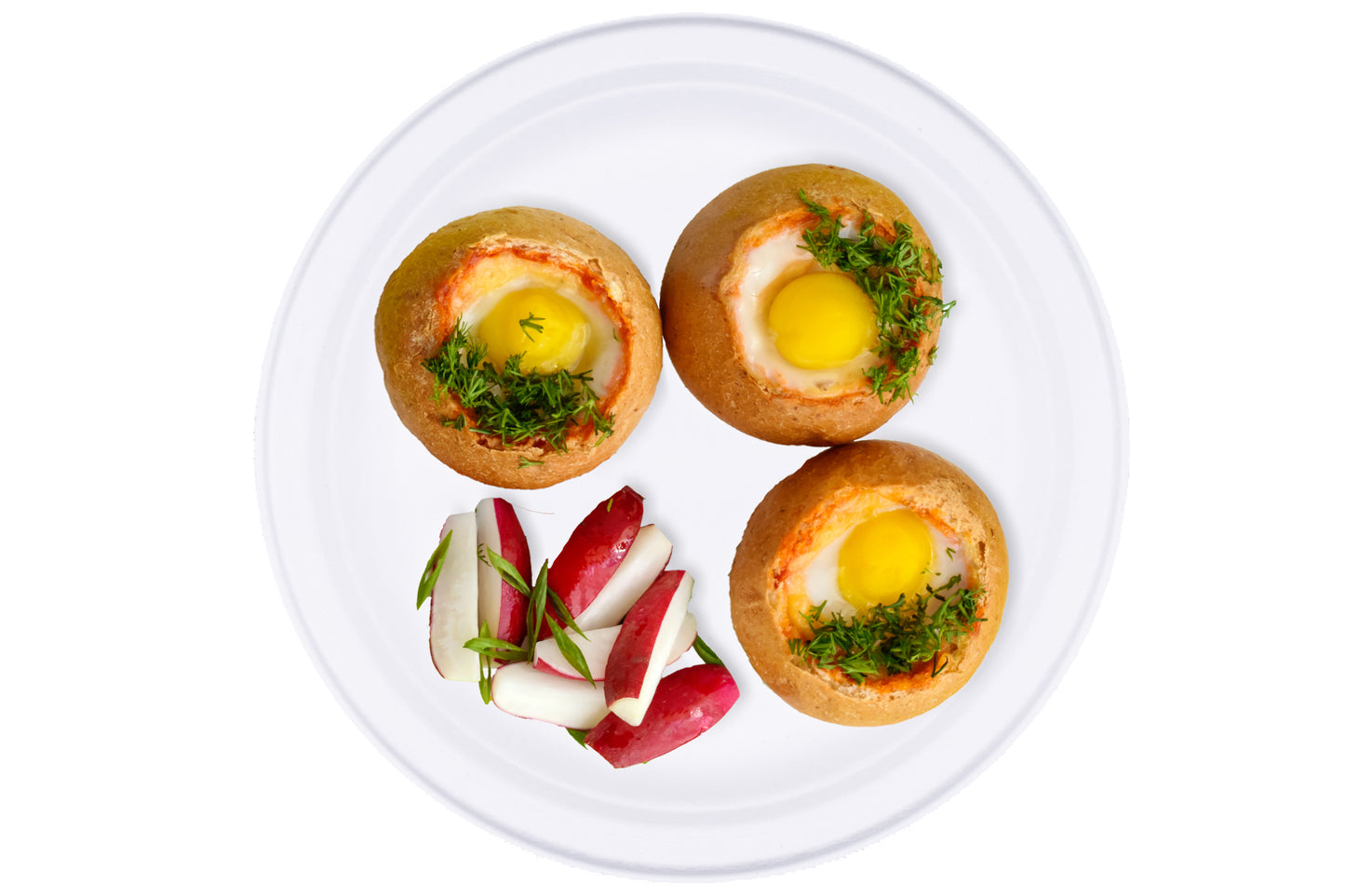 baked-small-buns-with-eggs-bread-bowl-apples-food-9-Inch-Round-Plates-Compostable-Sugarcane-Bagasse-Plate