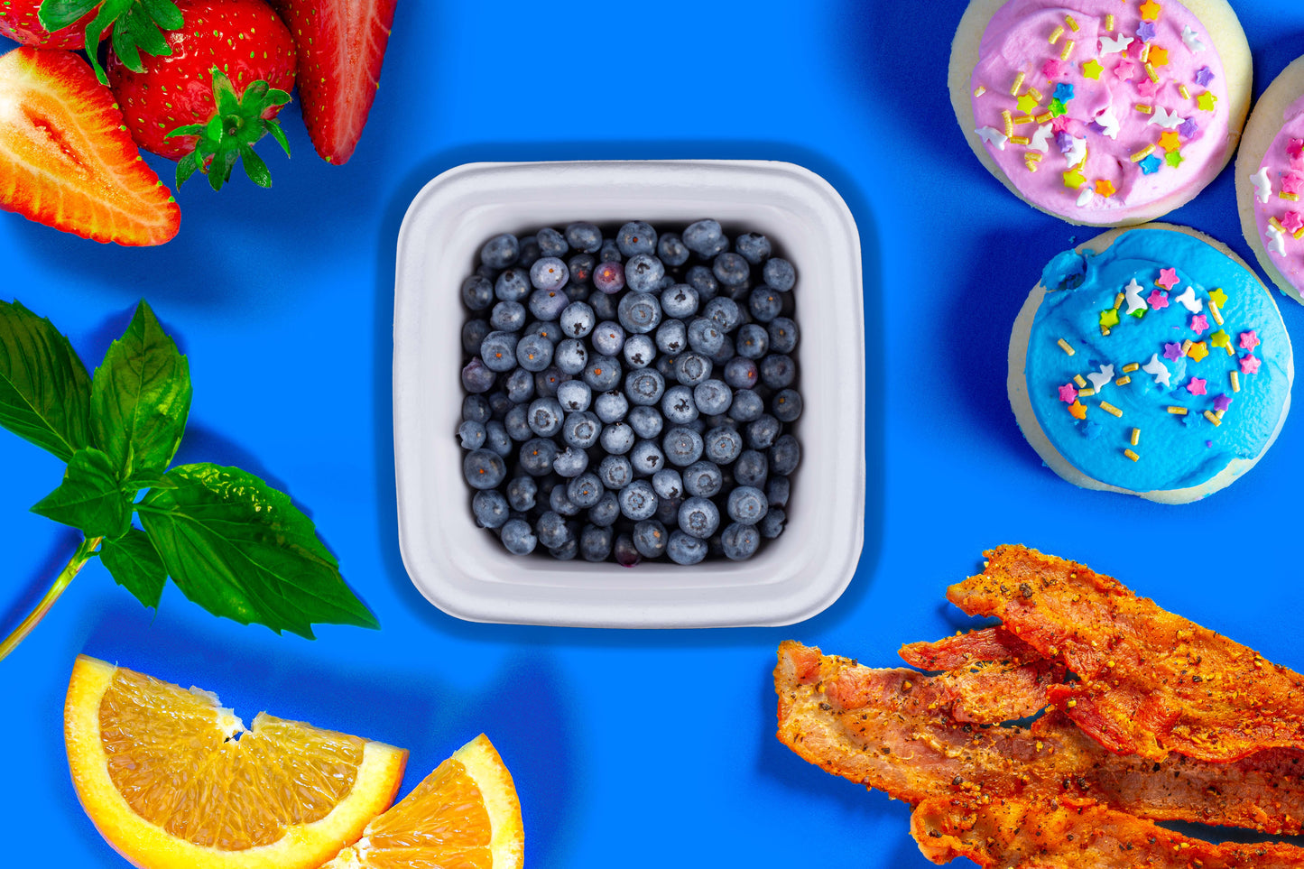 high-angle-view-fruits-against-blue-background-bluberries-strawberries-food-4-Inch-Square-Plates-Compostable-Sugarcane-Bagasse-Plates