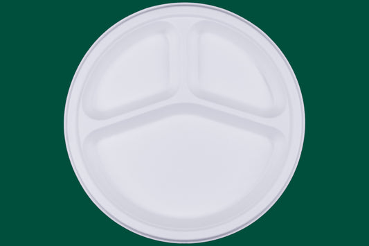 10-Inch-3-Compartment-Round-Plates-Compostable-Sugarcane-Bagasse-Plates