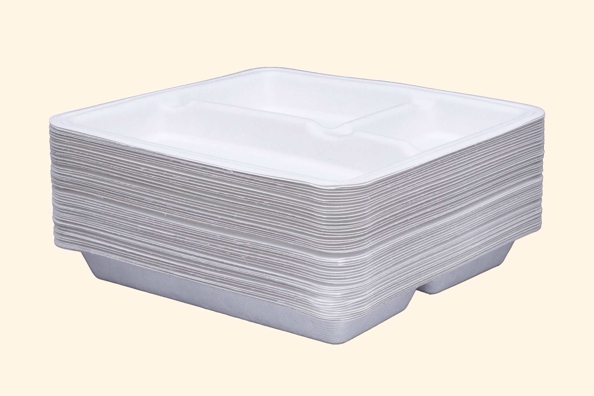 10-Inch-3-Compartment-Square-Plates-Compostable-Sugarcane-Bagasse-Plate