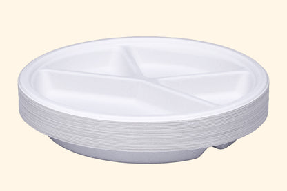 11-Inch-4-Compartment-Round-Plates-Compostable-Sugarcane-Bagasse-Plate