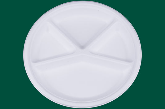 11-Inch-4-Compartment-Round-Plates-Compostable-Sugarcane-Bagasse-Plates