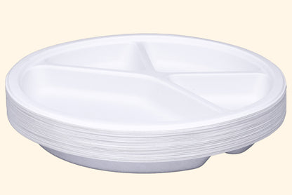 12-Inch-4-Compartment-Round-Plates-Compostable-Sugarcane-Bagasse-Plate