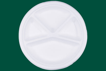 12-Inch-4-Compartment-Round-Plates-Compostable-Sugarcane-Bagasse-Plates