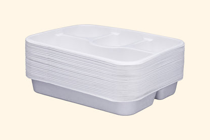 4-Compartment-Meal-Trays-Compostable-Sugarcane-Bagasse-Meal-Tray-Plate