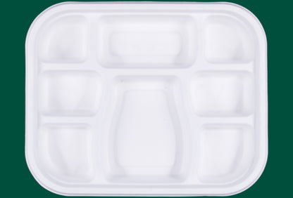 8-Compartment-Meal-Trays-Compostable-Sugarcane-Bagasse-Tray-Plates