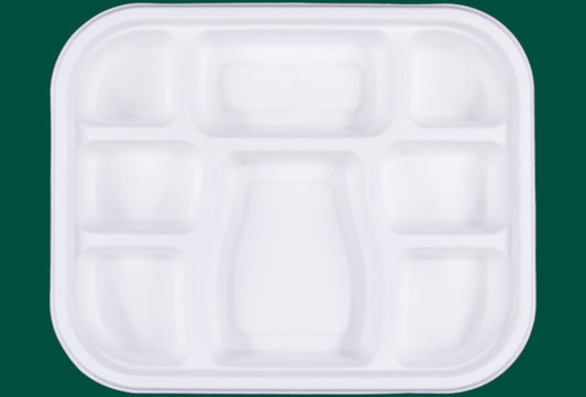 8-Compartment-Meal-Trays-Compostable-Sugarcane-Bagasse-Tray-Plates