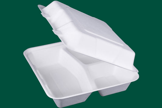 8x8-Inch-3-Compartment-Clamshells-Compostable-Sugarcane-Bagasse-Clamshells